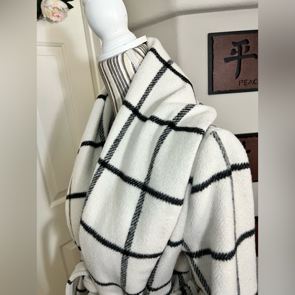 CHICWISH $130 Turn Down Shawl Collar Asymmetric Hemline Wool Blend Coat XXS - Picture 9 of 12